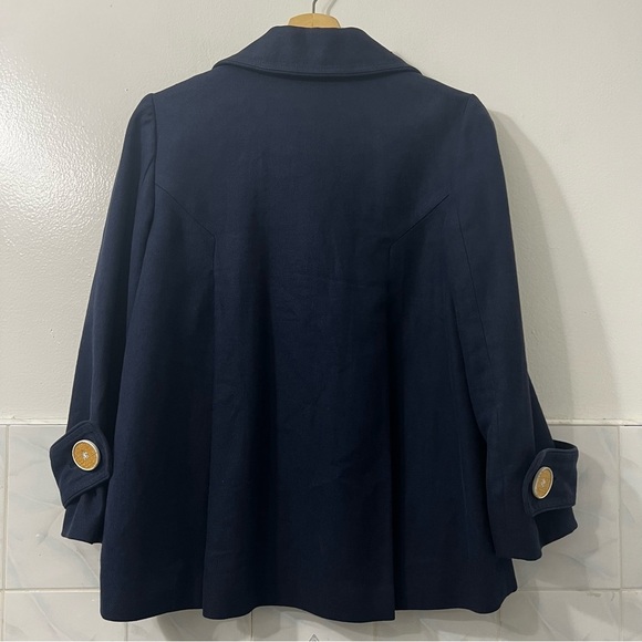 Lilly Pulitzer 3/4 Sleeve Coat Jacket 4 Linen Preppy Academia Coastal Career - Picture 8 of 14